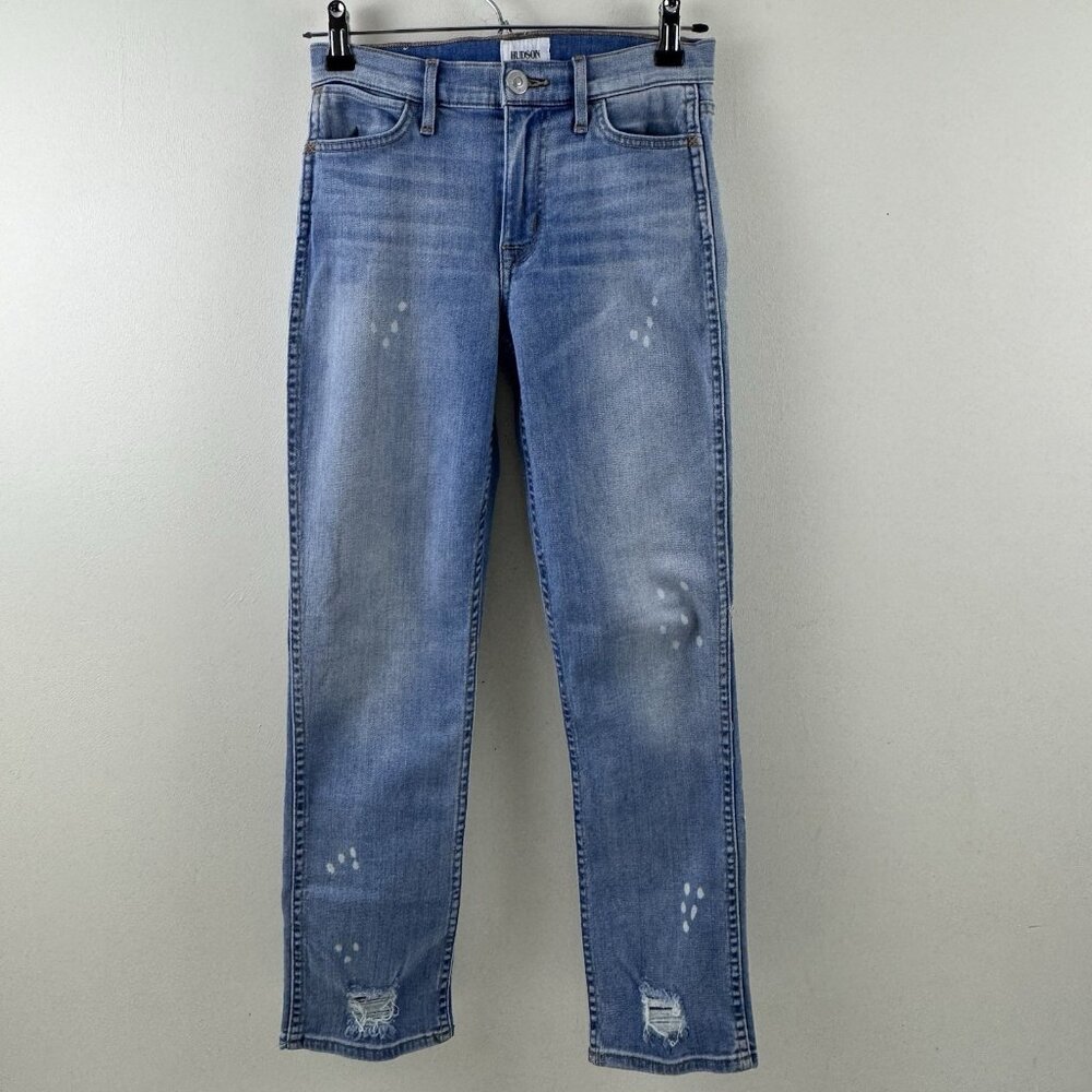 Hudson Women’s Jeans Midrise Crop Savy Straight Size 24 Light wash